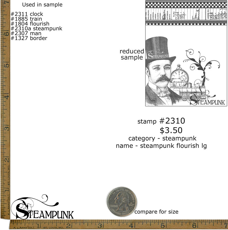 #2310 - Steampunk Flourish Lg. - Steampunk